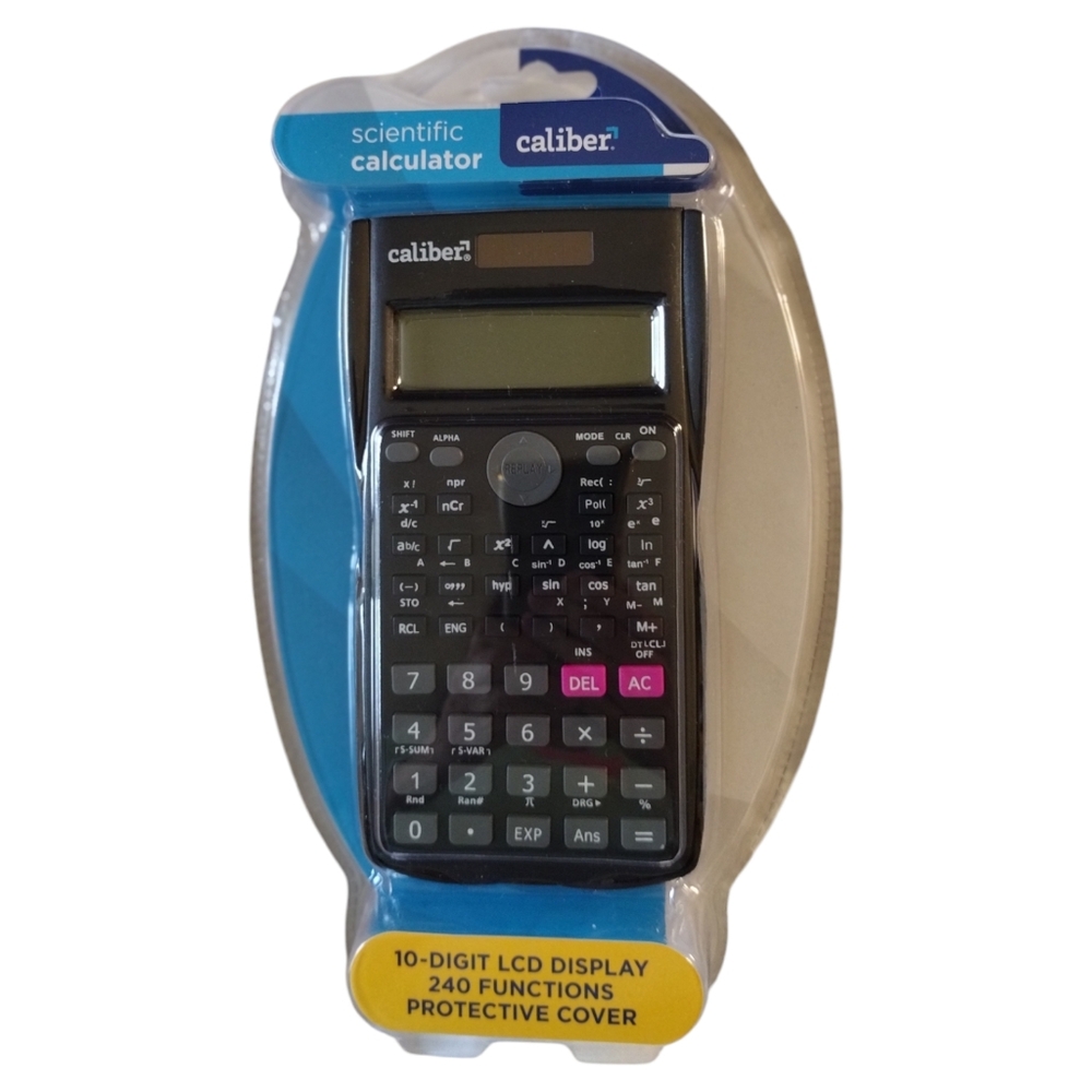 Calculator Caliber Scientific Calculator 10-Digit LCD Display 240 Functions
